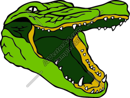 500x378 Gator Head With Open Mouth Clipart And Vectorart Sports Mascots