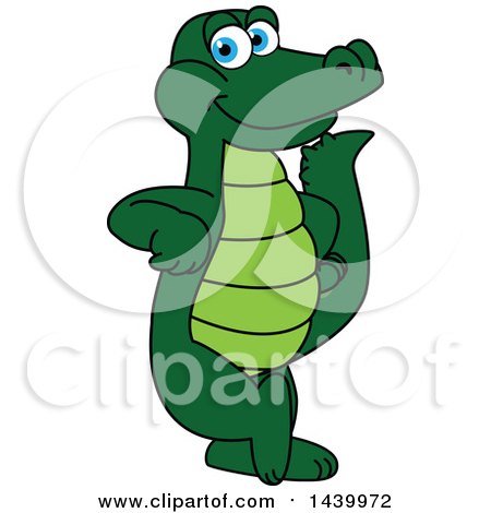 Clipart Of A Gator School Mascot Character Leaning 450x470 Clipart Of A Gator School Mascot Character Leaning