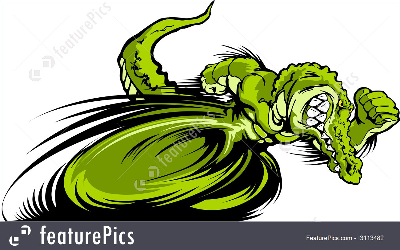 Racing Gator Or Croc Mascot Graphic Vector Image 1300x814 Racing Gator Or Croc Mascot Graphic Vector Image