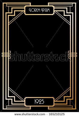 318x470 Art Deco Border Template Vectorillustration