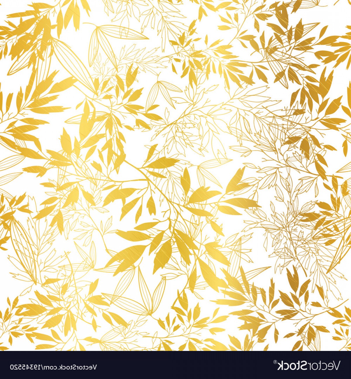 1200x1296 Gold Leaf Pattern Vector Handandbeak
