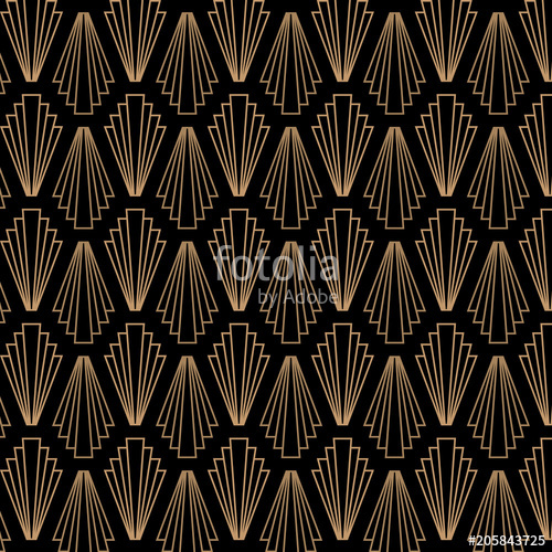 500x500 Retro, Vintage, Art Deco, Great Gatsby, Seamless Vector Pattern