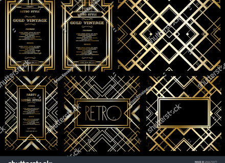 440x320 Art Deco Gatsby Pattern Vector, Door Best Images About Elegant