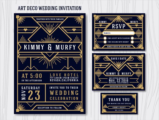 Great Gatsby Art Deco Wedding Invitation Design Template Includ 653x490 Great Gatsby Art Deco Wedding Invitation Design Template Includ