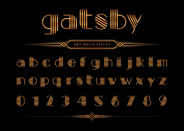 Vector Of Gatsby Font And Number Vector Premium Download 626x447 Vector Of Gatsby Font And Number Vector Premium Download