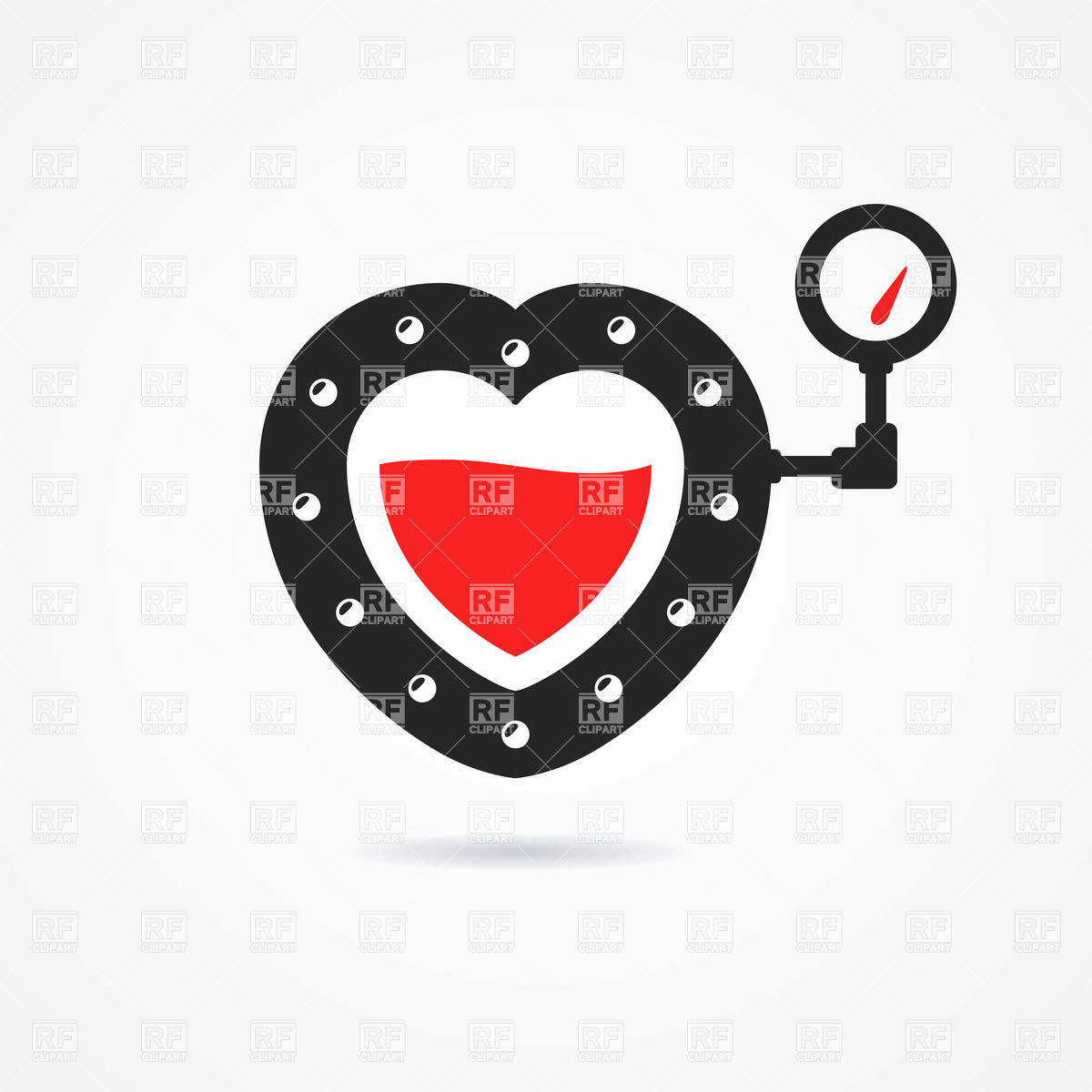 1200x1200 Heart Icon In Steampunk Style With Blood Inside And Gauge Vector
