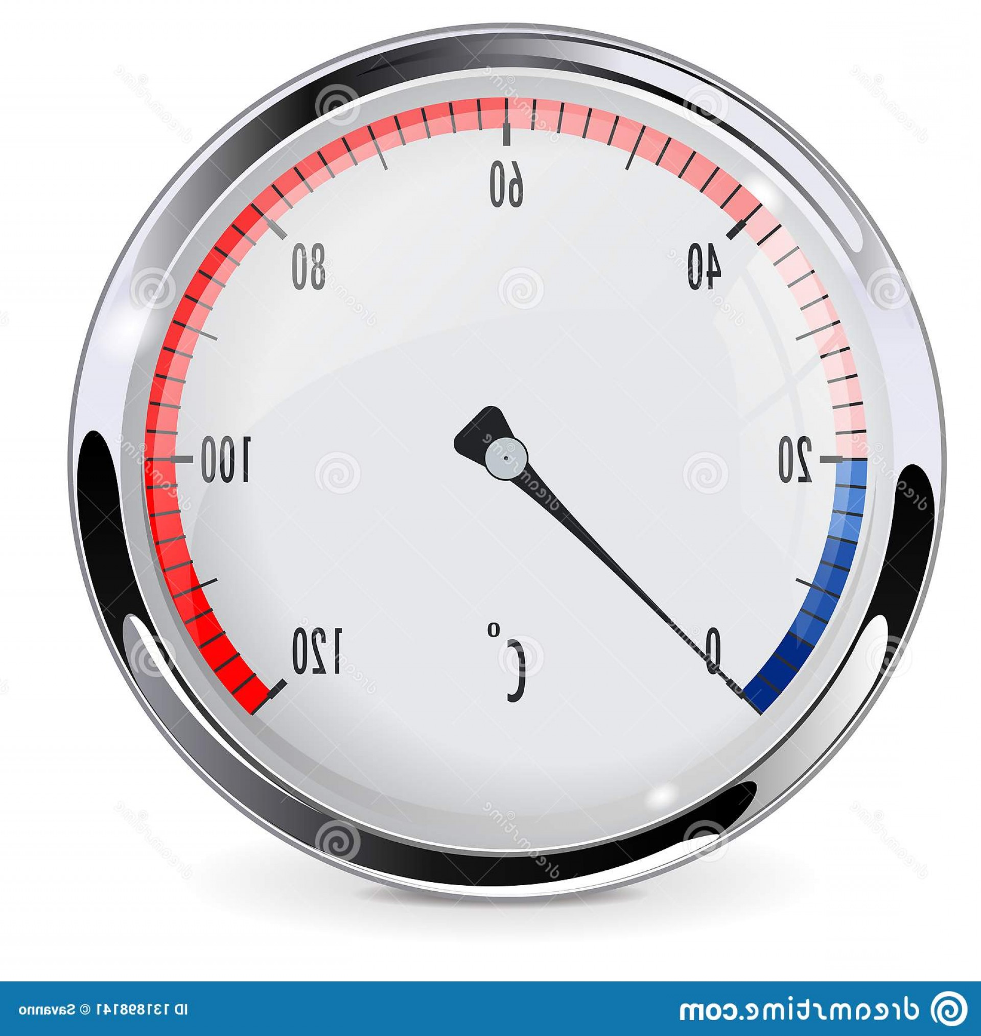 1920x2026 Thermometer Round Gauge Vector D Illustration Isolated White