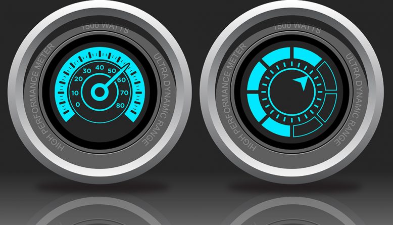 778x445 Vector Led Meter Gauge Illustration