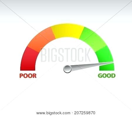 450x395 Credit Score Rating Scale Vector Illustration Gauge Range Stock