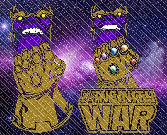 570x461 The Avengers Infinity War Thanos Infinity Gauntlet T Shirt Decal
