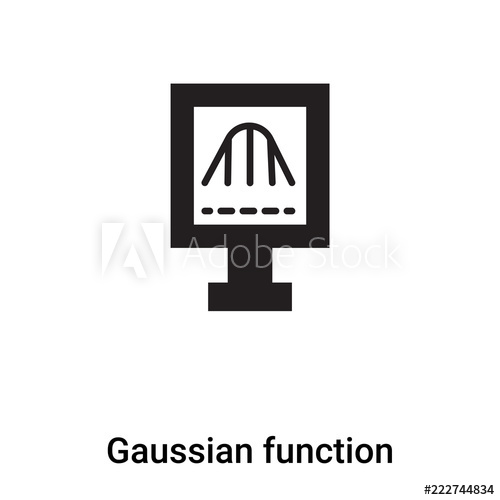 Gaussian Function Icon Vector Isolated On White Background, Logo 500x500 Gaussian Function Icon Vector Isolated On White Background, Logo