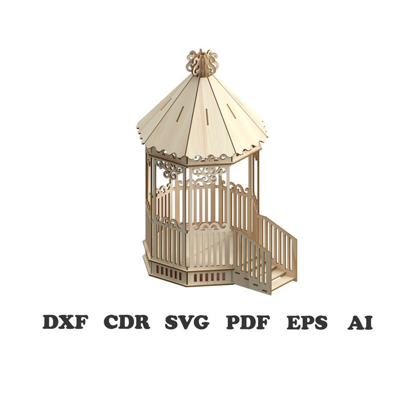 794x793 Gazebo Pattern Vector For Laser Cutting Cnc Vector For Etsy