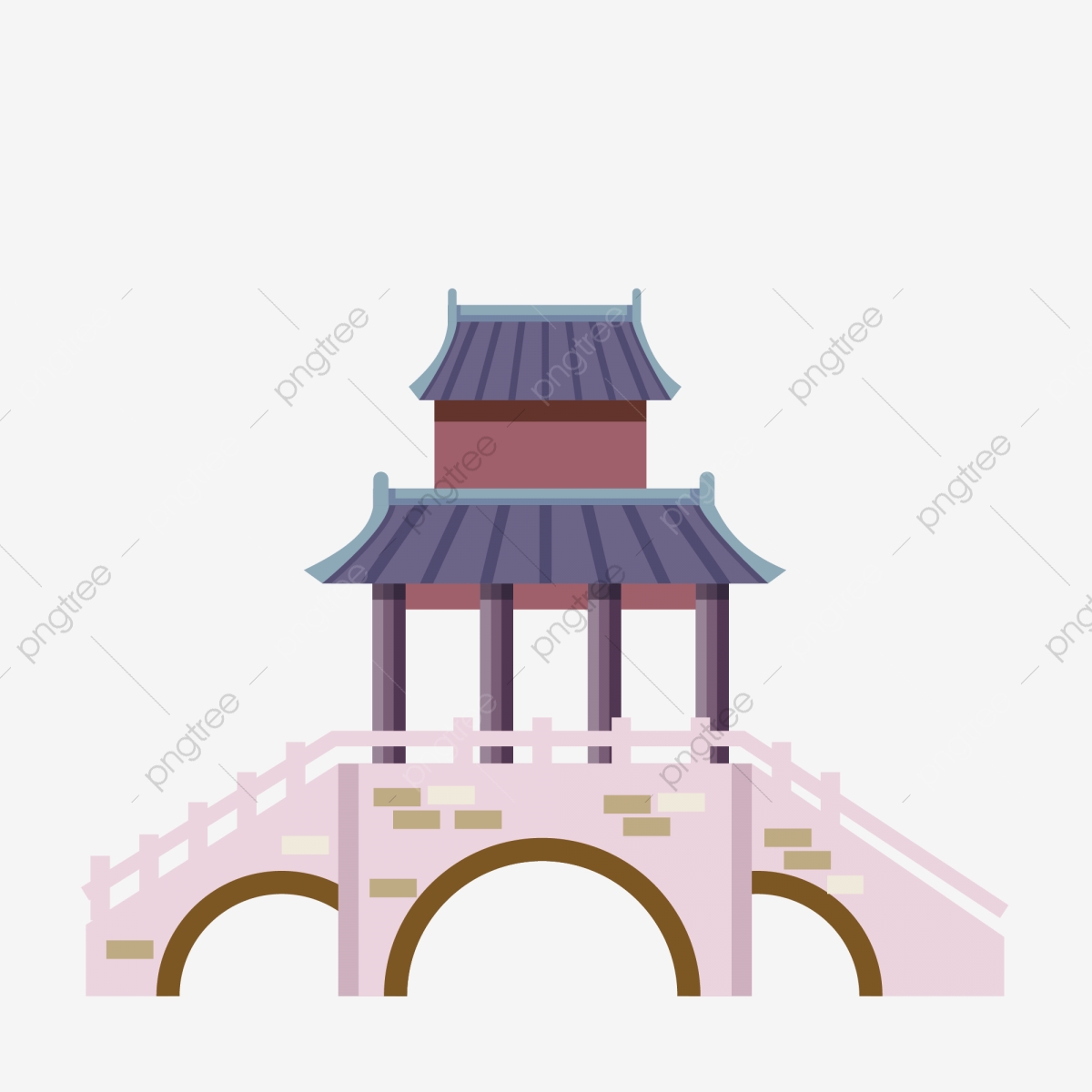1200x1200 Gazebo Elements On The Arch Bridge, Arch Bridge, Gazebo, Ancient