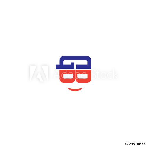 500x500 Gb Logo Vector With Face Shaped