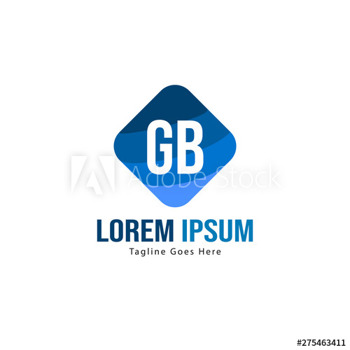 500x500 Initial Gb Logo Template With Modern Frame Minimalist Gb Letter