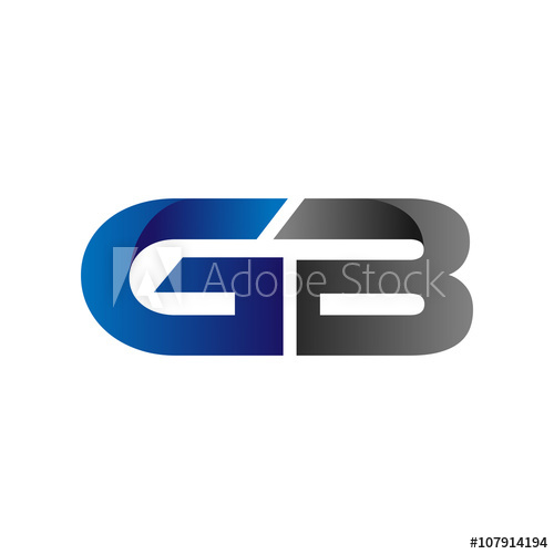 500x500 Modern Simple Initial Logo Vector Blue Grey Gb