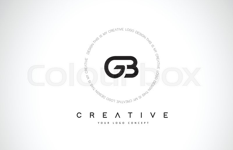 800x515 Gb G B Logo Design With Black And Stock Vector Colourbox