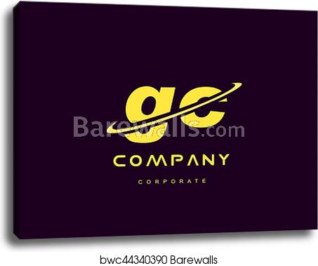 453x379 Gc Small Alphabet Yellow Letter Logo Vector Icon Design, Canvas