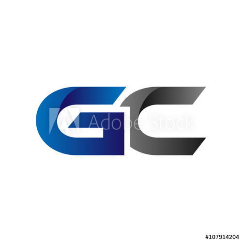 500x500 Modern Simple Initial Logo Vector Blue Grey Gc