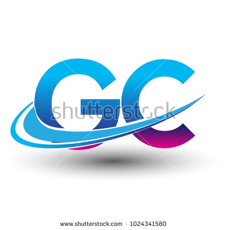 450x456 Initial Letter Gc Logotype Company Name Colored Blue And Magenta