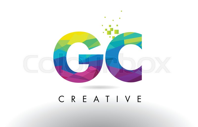 800x515 Gc G C Colorful Letter Design With Stock Vector Colourbox