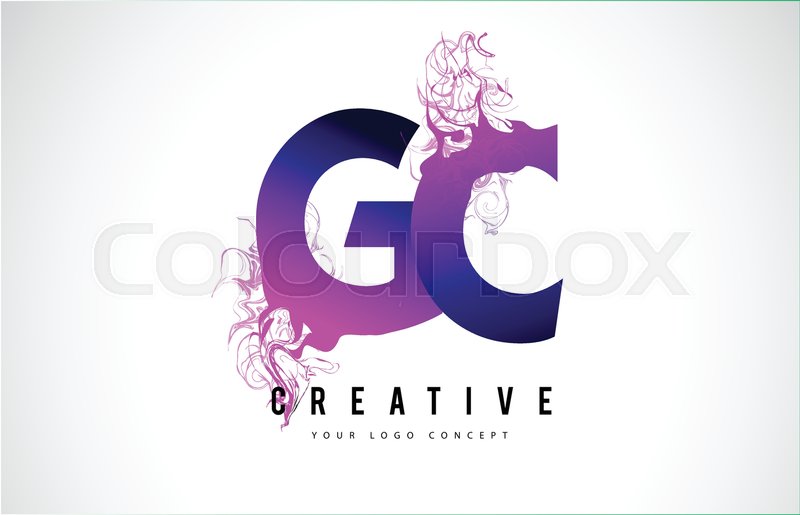 800x515 Gc G C Purple Letter Logo Design With Stock Vector Colourbox