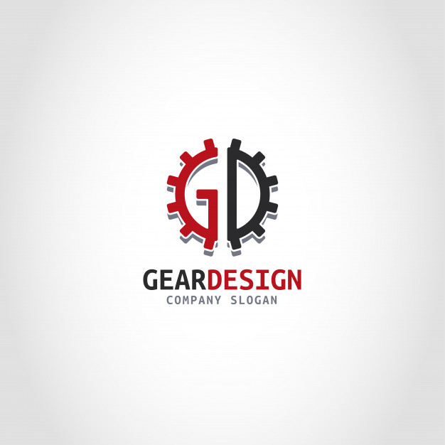 626x626 Gear Design Is A Letter Gd Logo With Gear Style Vector Premium