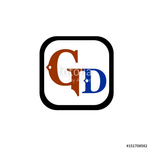 500x500 Letter Gd Logo Vector Stock Image And Royalty Free Vector
