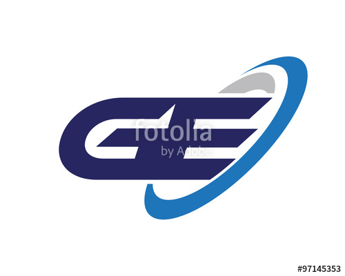 500x400 Ge Swoosh Letter Logo Stock Image And Royalty Free Vector