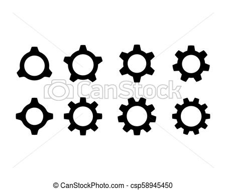 Gear Icon Template Vector Clipart 450x379 Gear Icon Template Vector Clipart