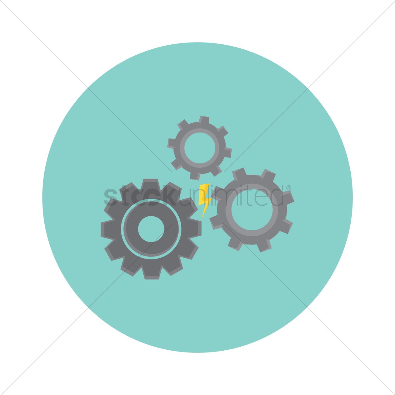 Gears Icon Vector Image 1300x1300 Gears Icon Vector Image