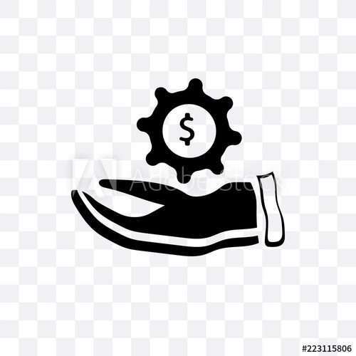 Hand With Money Gear Icon Isolated On Transparent Background 500x500 Hand With Money Gear Icon Isolated On Transparent Background