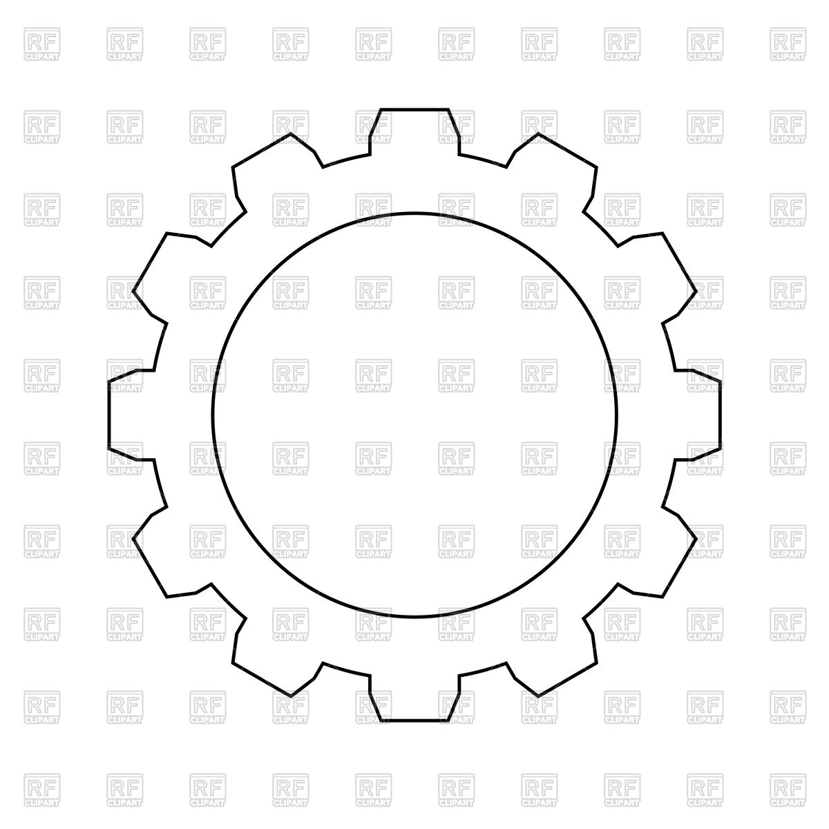 Gear Outline Vector at Vectorified.com | Collection of Gear Outline ...