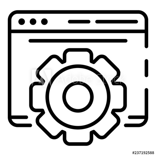 500x500 Gear Site Vlog Icon Outline Gear Site Vlog Vector Icon For Web