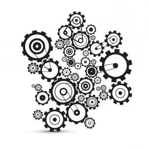 300x300 Cogs And Gears Vector Rendering Of D Wire Frame Style Image