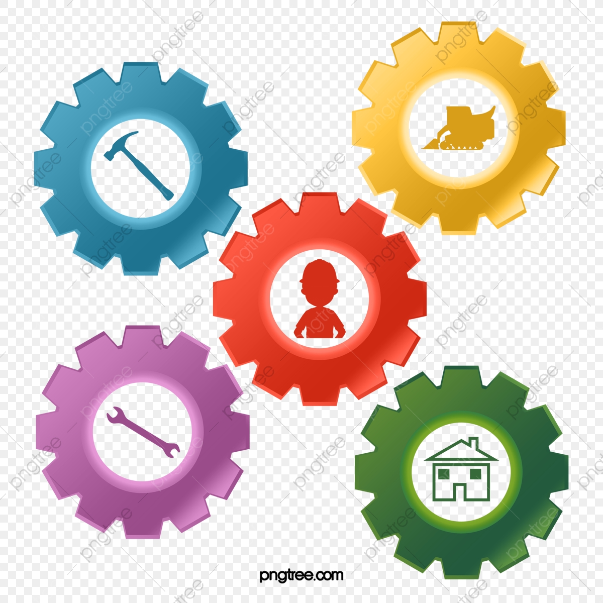 1200x1200 Vector Color Industrial Gear, Gear, Color Gears, Stereo Gear Png