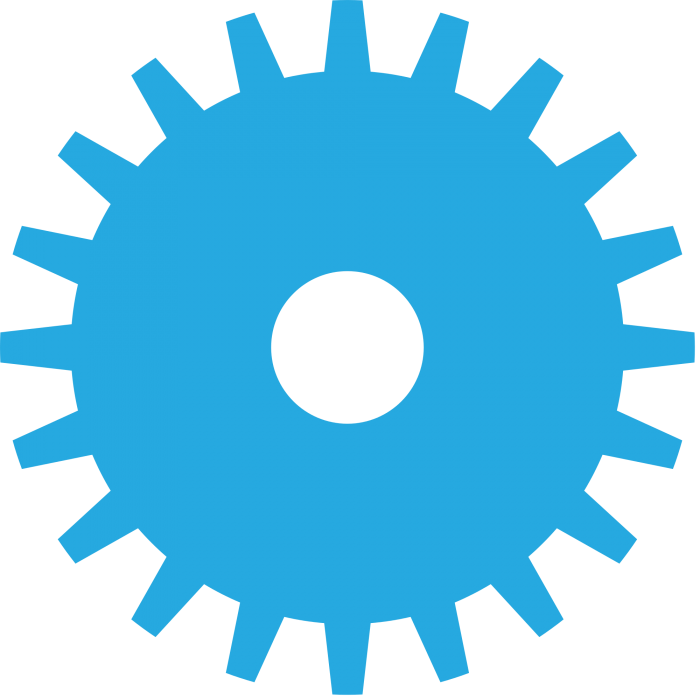 700x700 Blue Gear Png Vector, Clipart