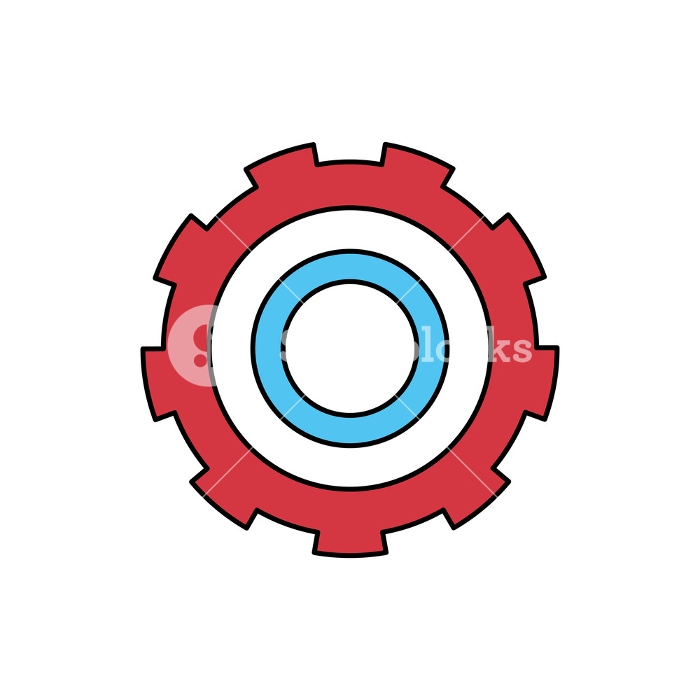1000x1000 Color Sectors Silhouette Of Gear Of Wheel Vector Illustration