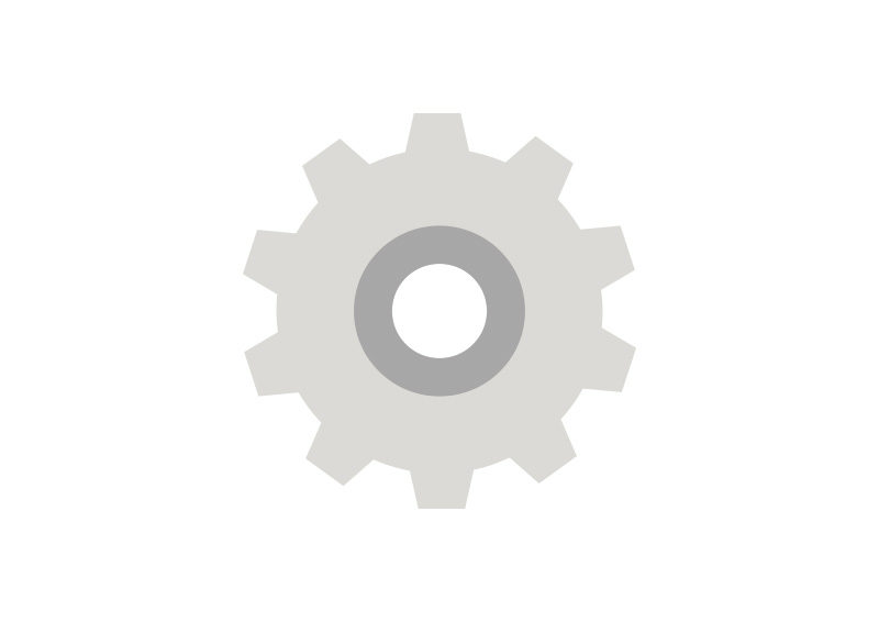 800x566 Flat Gear Vector Icon