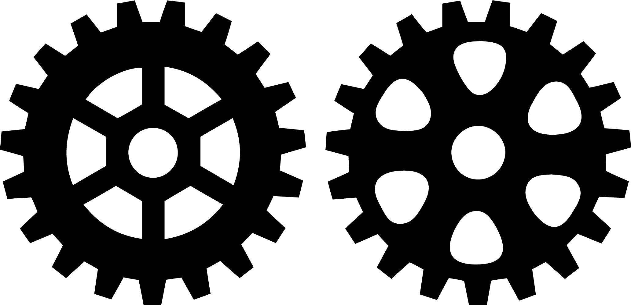 2065x1001 Hd Photography Illustration Two Gears Transprent Png Free