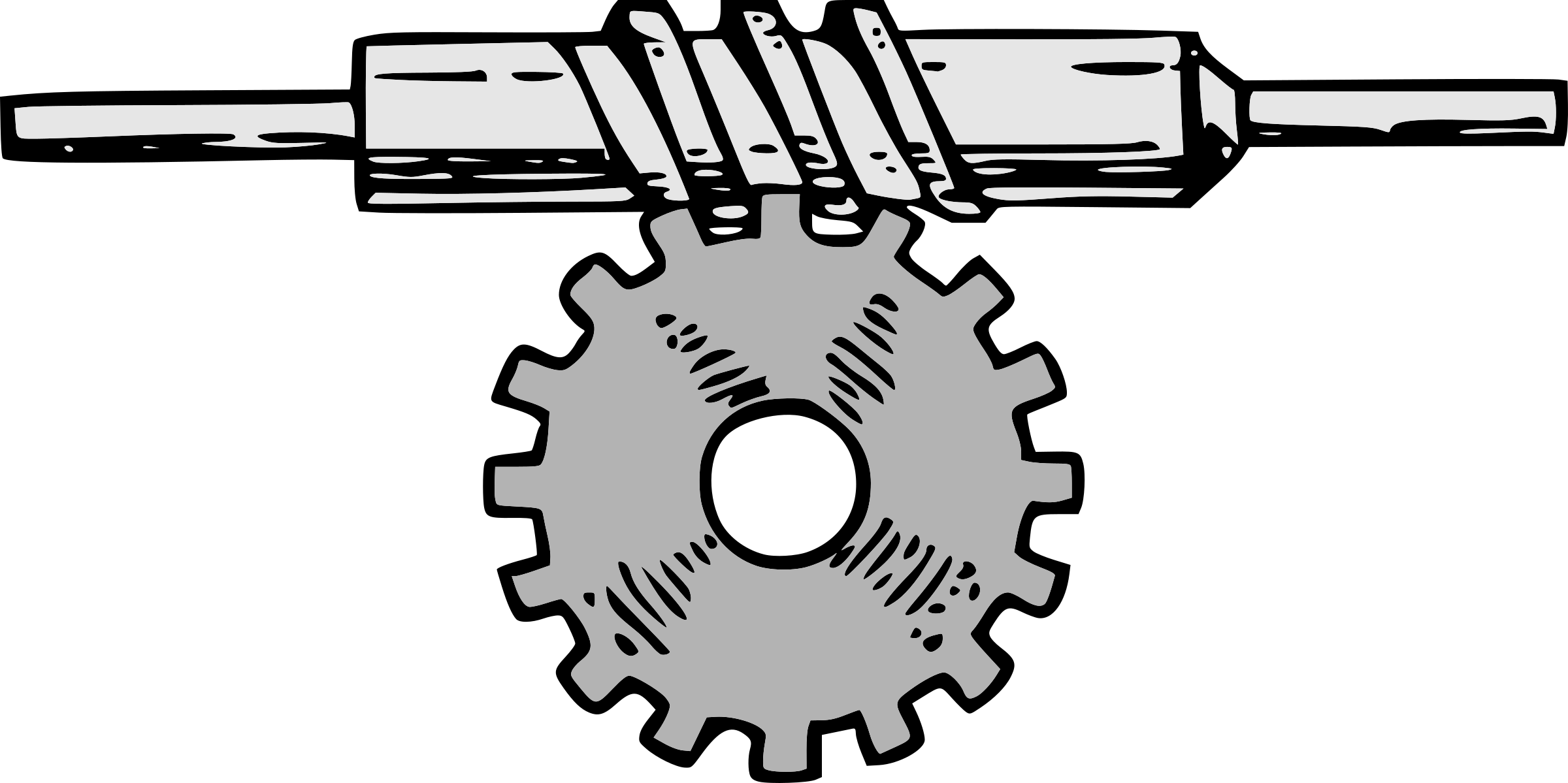 2400x1199 Horizontal Gear Vector Clipart Image