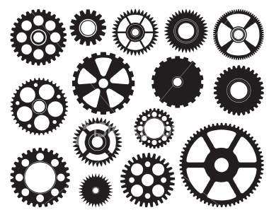 380x304 Steampunk Gears Free Vector Art Images