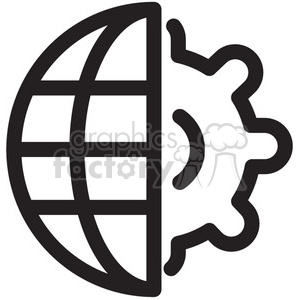 300x300 World Gear Vector Icon Clipart Royalty Free Gif, Png
