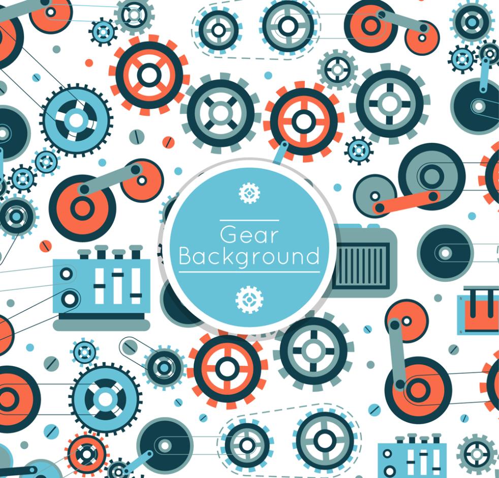 982x940 Seamless Background Color Gear Vector Free Vector Graphic Download