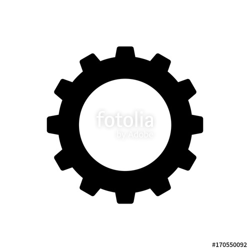 500x500 Cogwheel Or Gear Icon Simple Cog Wheel For Industrial Mechanism