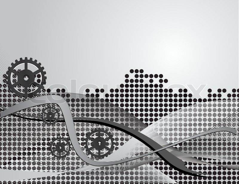 800x617 Gray Abstract Background With Gears Stock Vector Colourbox