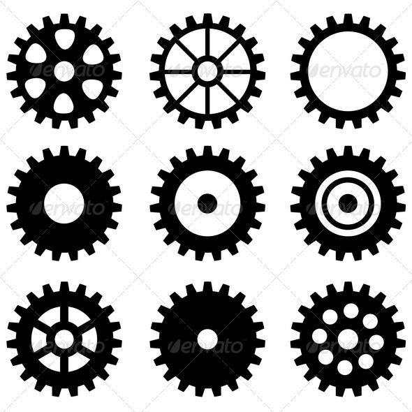 590x590 Set Of Gear Wheels Also Available As A Vector In Adobe