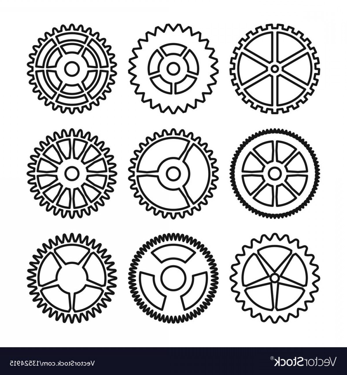 1200x1296 Clock Gears Vector Cultracing