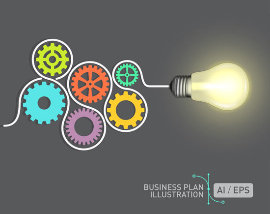 Gear Wheels Vector 550x435 Gear Wheels Vector