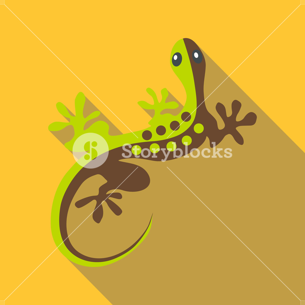1000x1000 Gecko Icon Flat Illustration Of Gecko Vector Icon For Web Royalty
